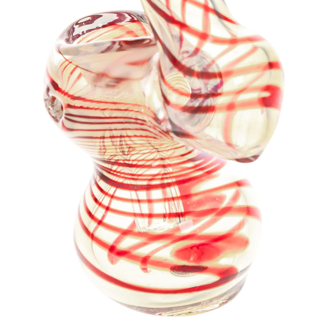 Sherlock Fumed Mini Bubbler close-up angle on white background - Up N Smoke
