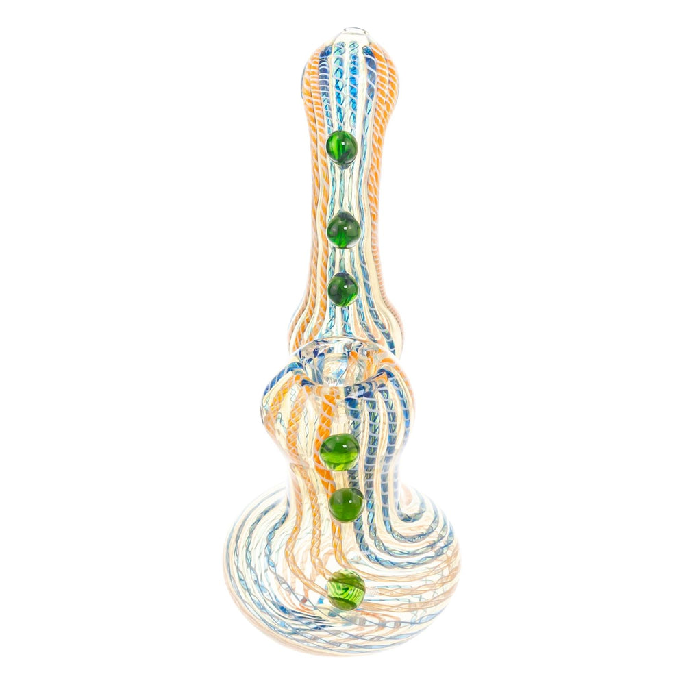 Sherlock Fumed Textured Bubbler on a white background front side angle - Up N Smoke