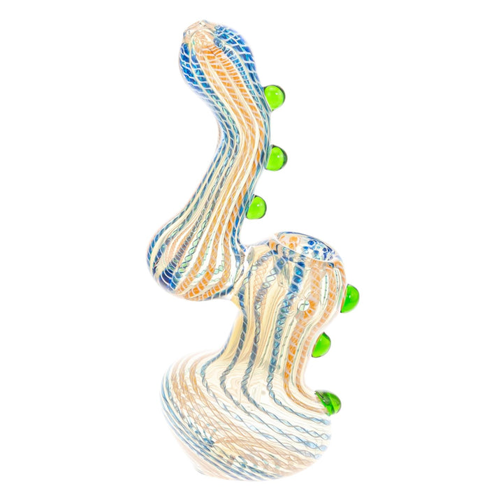 Sherlock Fumed Textured Bubbler on a white background right side angle - Up N Smoke