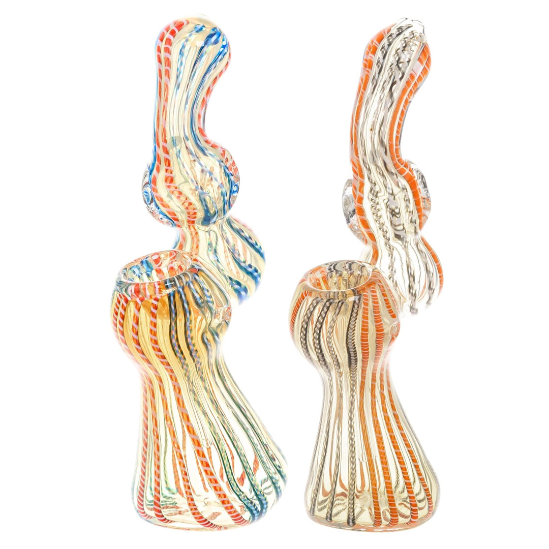 Sherlock Fumed Lined Bubbler on a white background group photo - Up N Smoke