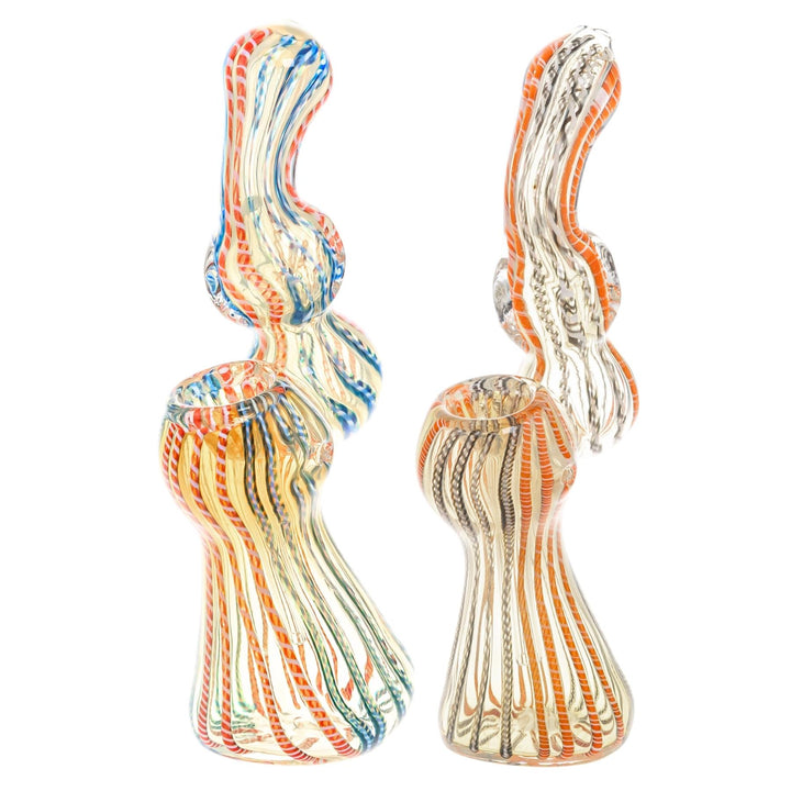 Sherlock Fumed Lined Bubbler on a white background group photo - Up N Smoke