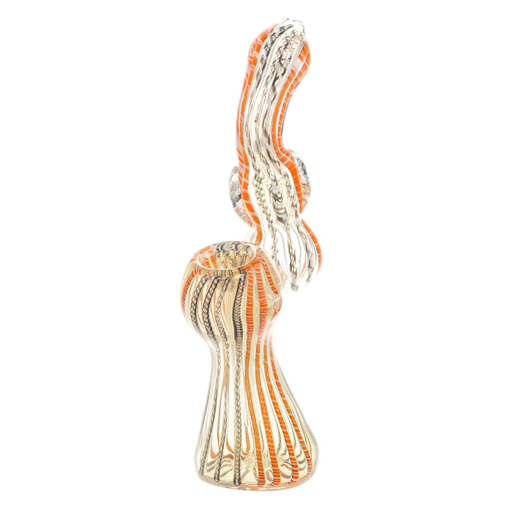 Sherlock Fumed Lined Bubbler on a white background, slight side angle - Up N Smoke
