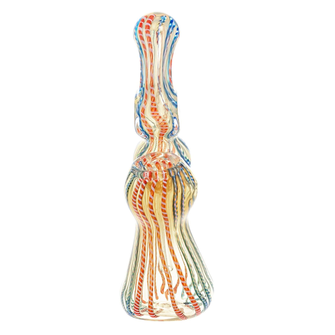 Sherlock Fumed Lined Bubbler on a white background front angle - Uo N Smoke