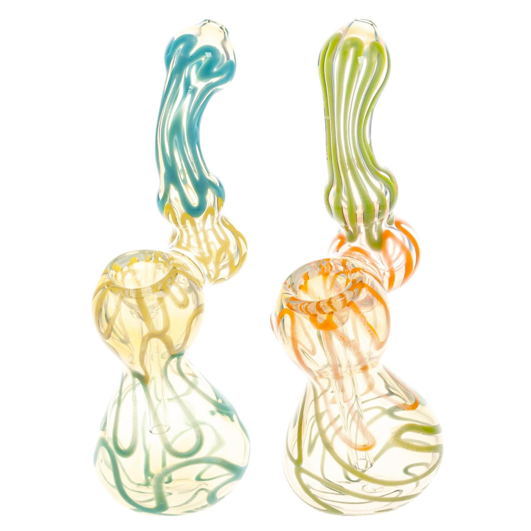 Sherlock Fumed Wavy Bubbler group photo on a white background - Up N Smoke