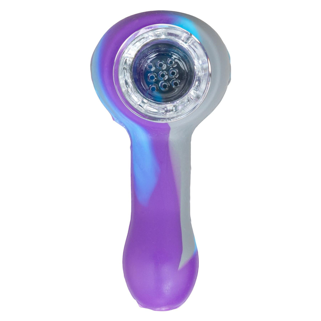 SheshGear Silicone Spoon purple with grey color photo on a white background - Up N Smoke