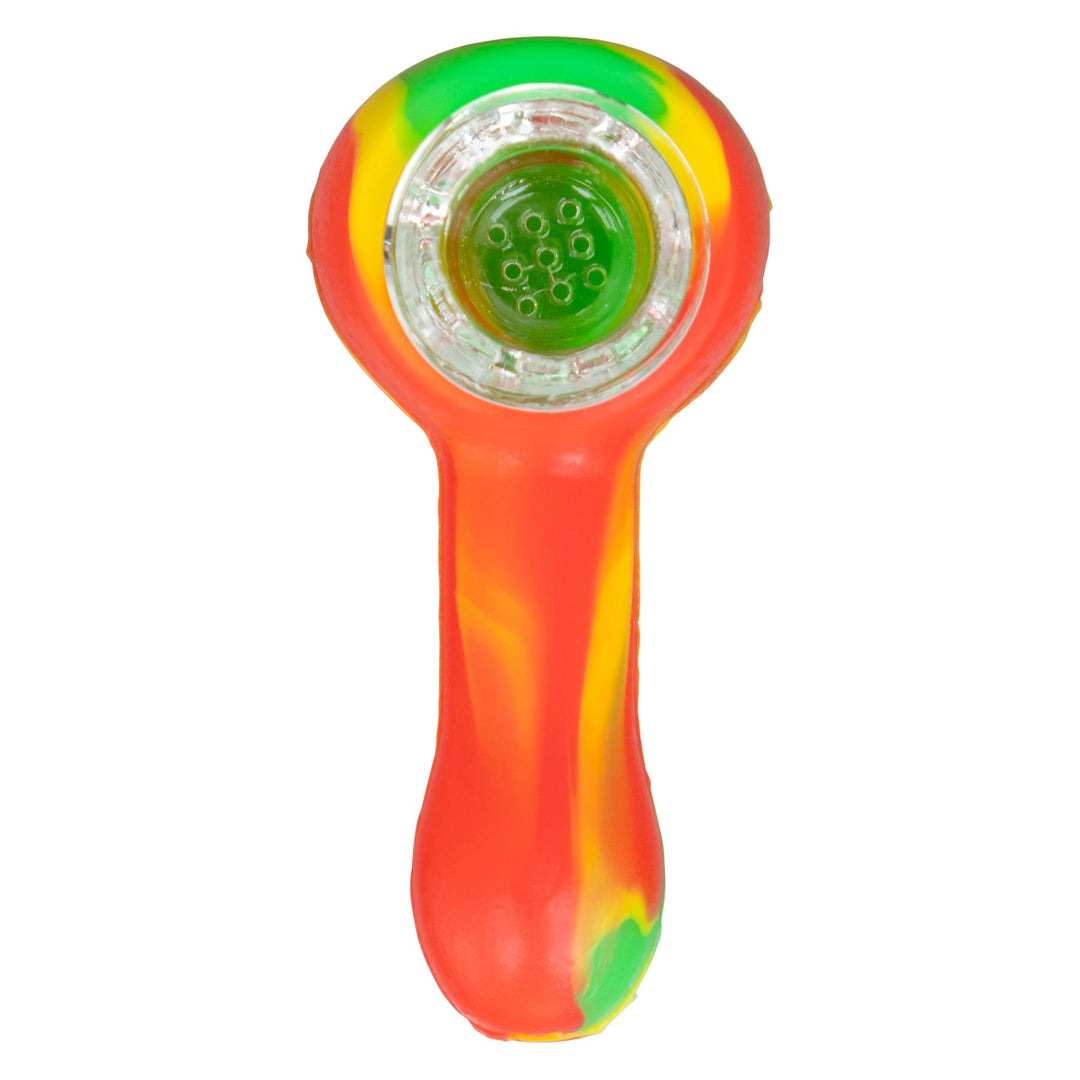 SheshGear Silicone Spoon rasta color photo on a white background - Up N Smoke