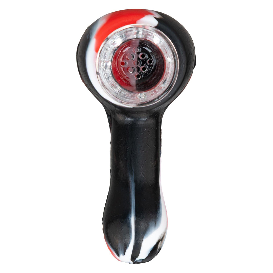 SheshGear Silicone Spoon red with black color photo on a white background - Up N Smoke