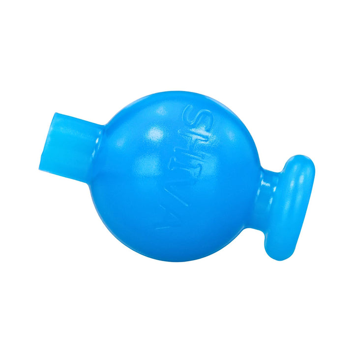 Shiva Bubble Cap blue color on side on a white background - Up N Smoke