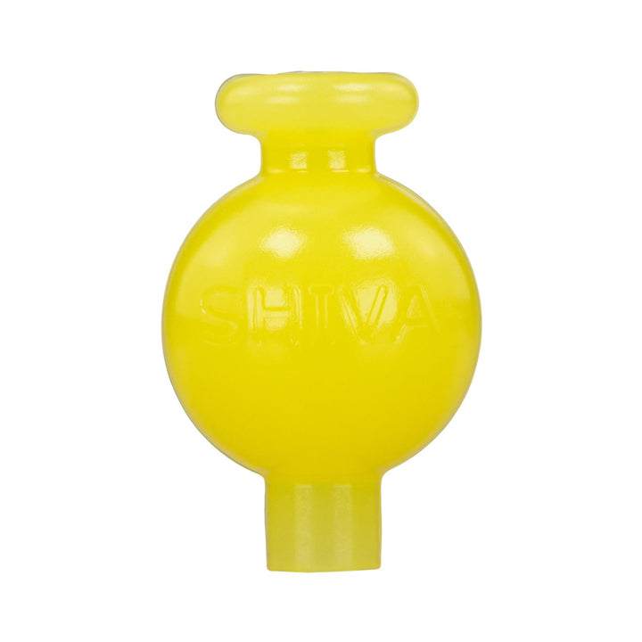 Shiva Bubble Cap yellow color on a white background - Up N Smoke