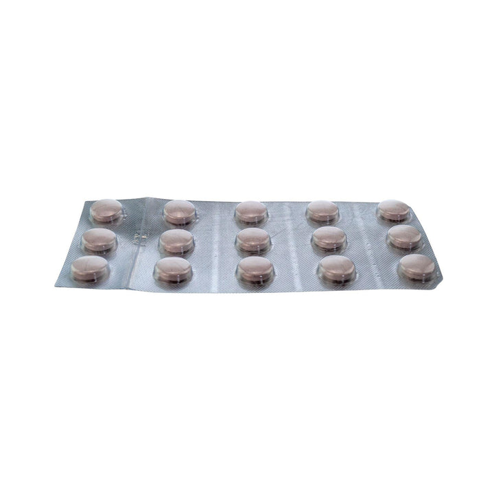 "Side angle of pink pills in a blister pack on a white background," - Up N Smoke.