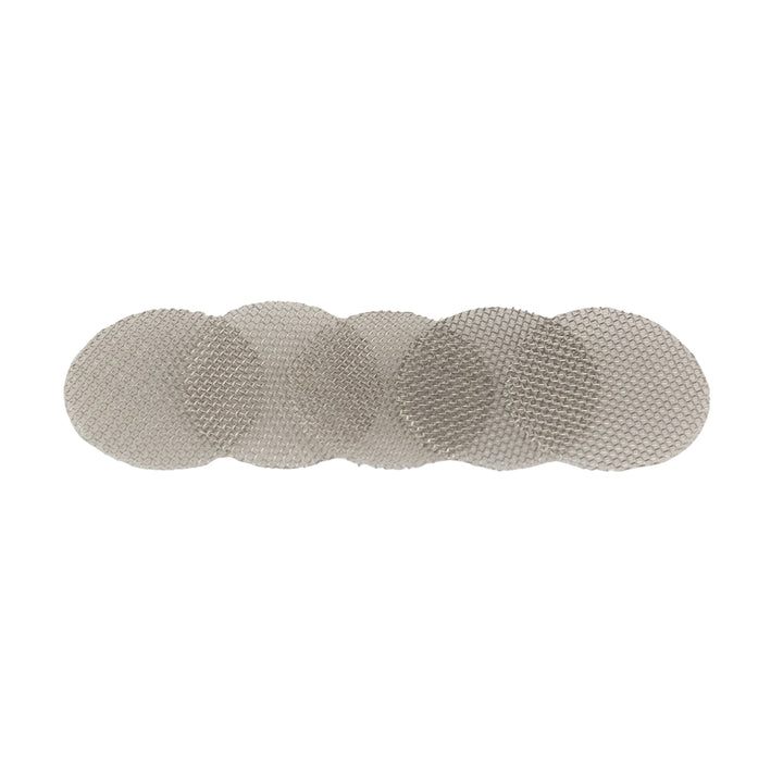 Silver Stainless Steel Screen Filter on white background - Up N Smoke