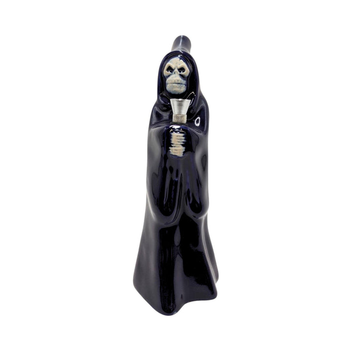 Skeleton Cupbearer Ceramic Water Pipe front angle on a white background - Up N Smoke