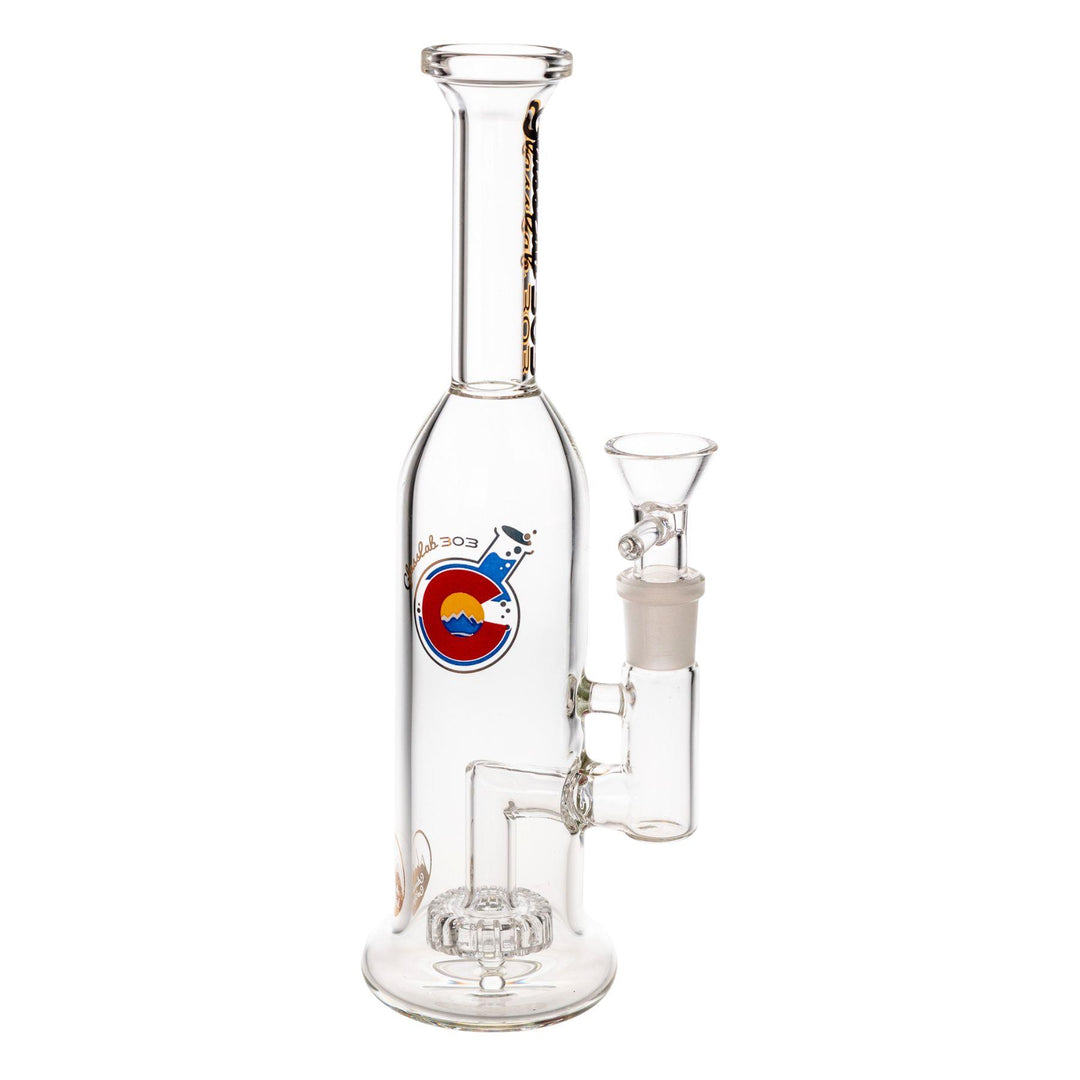 "Skinny Straight Bottle made by Glass Lab 303 in the Circ percolator variation," - Up N Smoke.