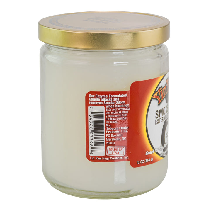Smoke Odor Exterminator Candle Yin Yang right side displayed on a white background - Up N Smoke