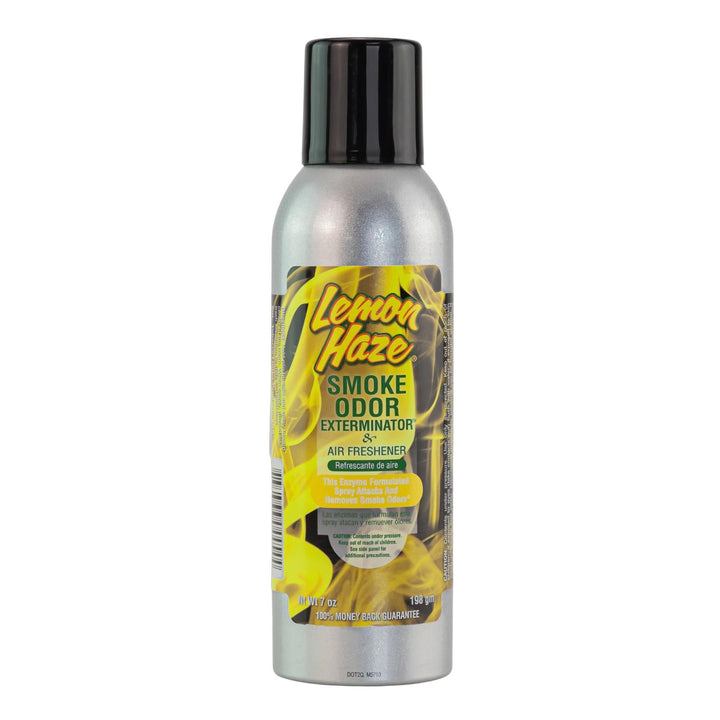 Smoke Odor Exterminator Spray Lemon Haze displayed on a white background - UNS