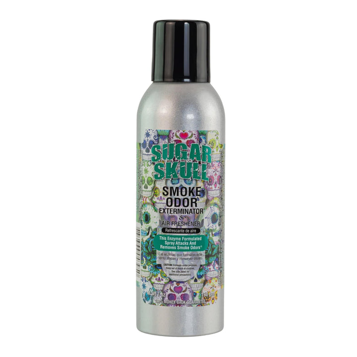 Smoke Odor Exterminator Spray Sugar Skull displayed on a white background - UNS
