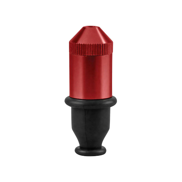 "Red Bullet Pipe on a white background," - Up N Smoke.