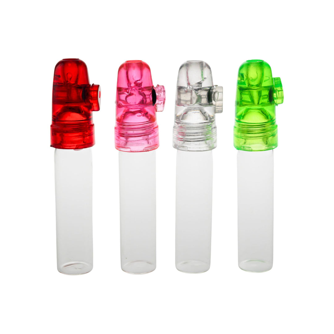 "Group of four 10mL Travel Spice Dispenser on a white background," - Up N Smoke.