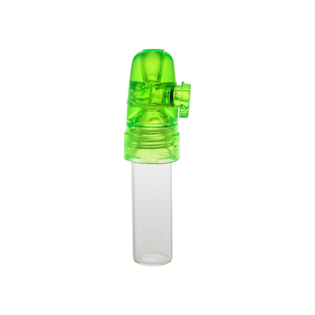 "5mL green Travel Spice Dispenser on a white background," - Up N Smoke.