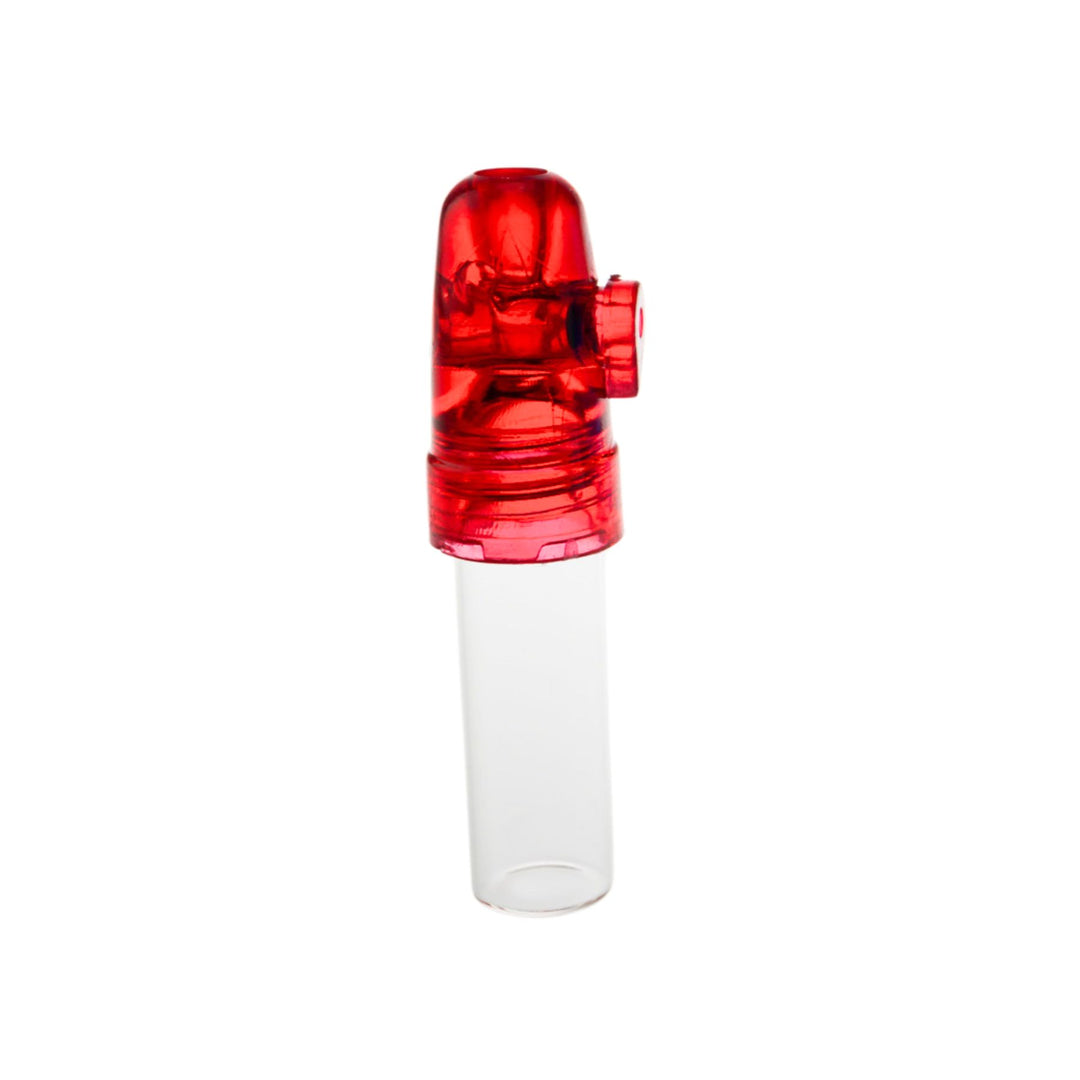 "5mL red Travel Spice Dispenser on a white background," - Up N Smoke.