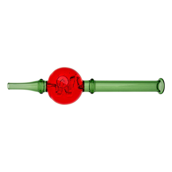 "Red and green Spiral Glycerin Nectar Collector on a white background," - Up N Smoke.