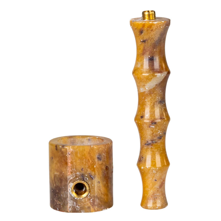 Stone Hand Pipe 400D on a white background, front angle showcasing the detachable parts - Up N Smoke