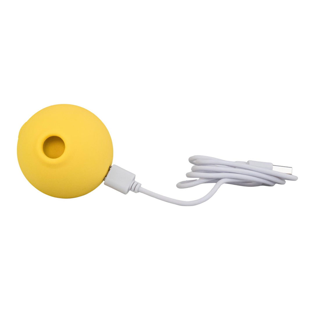 Suction Lemon Toy with charger displayed on a white background - UNS