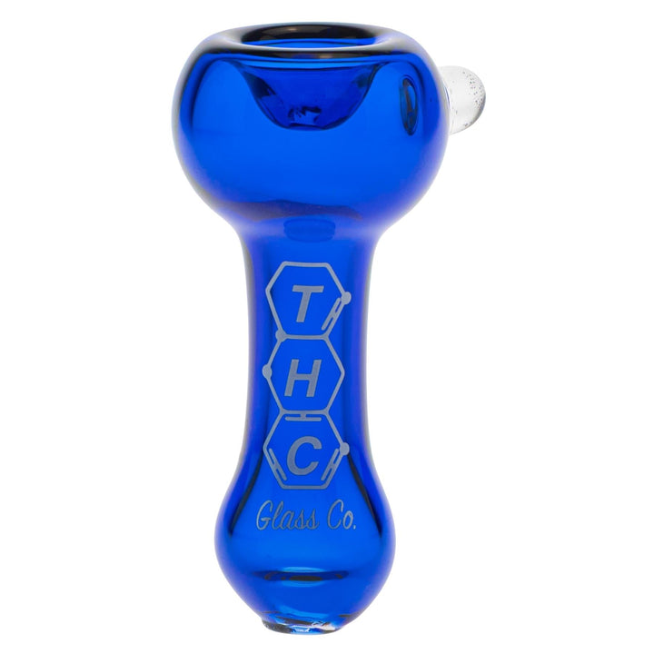 THC Glass Co. Chillum blue color on a white background - Up N Smoke