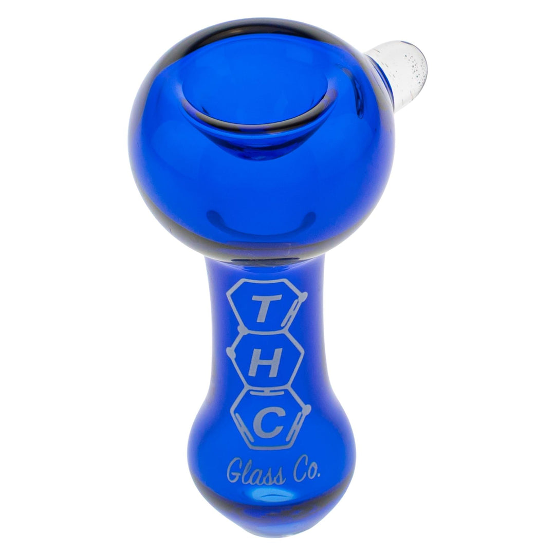 THC Glass Co. Chillum blue color top angle on a white background - Up N Smoke