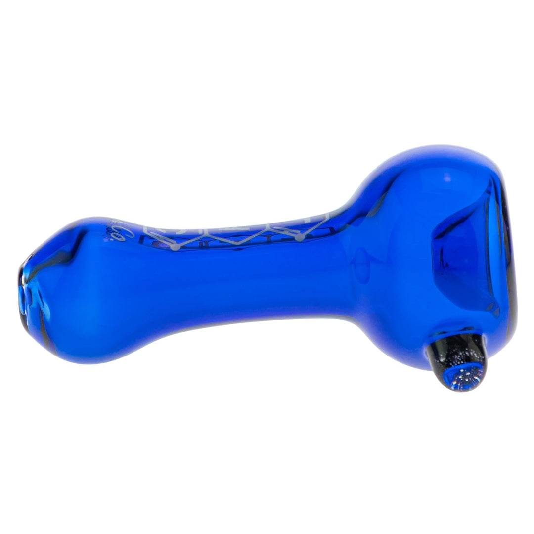 THC Glass Co. Chillum blue color frontal low angle on a white background - Up N Smoke