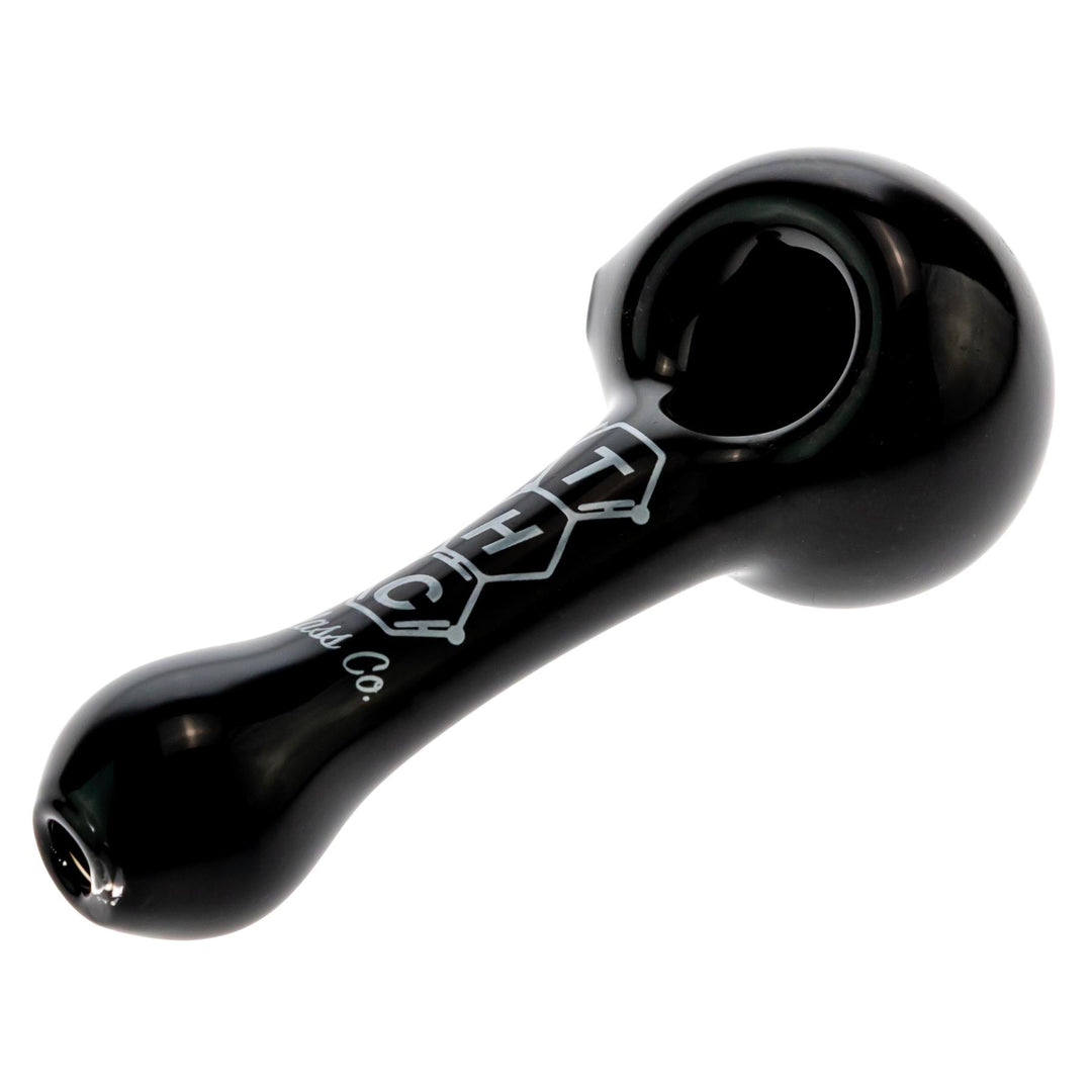 THC Glass Co. Spoon Black color on a white background - Up N Smoke