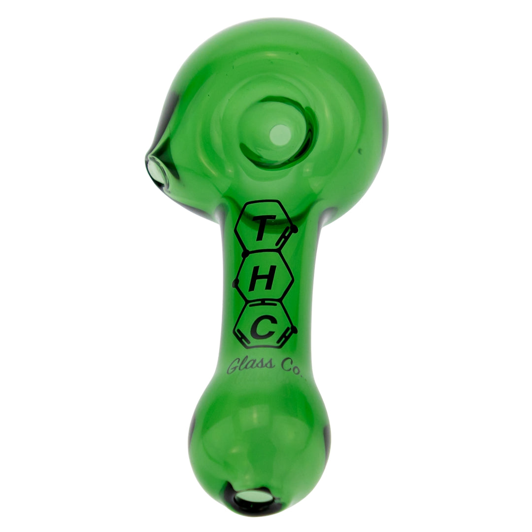 THC Glass Co. Spoon Green Light color top-down photo on a white background - Up N Smoke