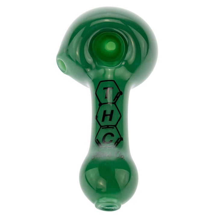 THC Glass Co. Spoon Jade color top-down photo on a white background - Up N Smoke