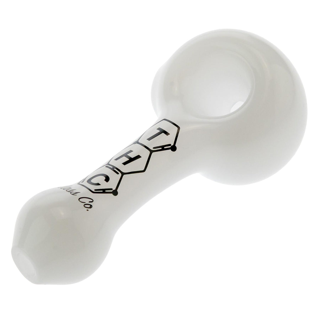 THC Glass Co. Spoon White color on a white background low angle - Up N Smoke
