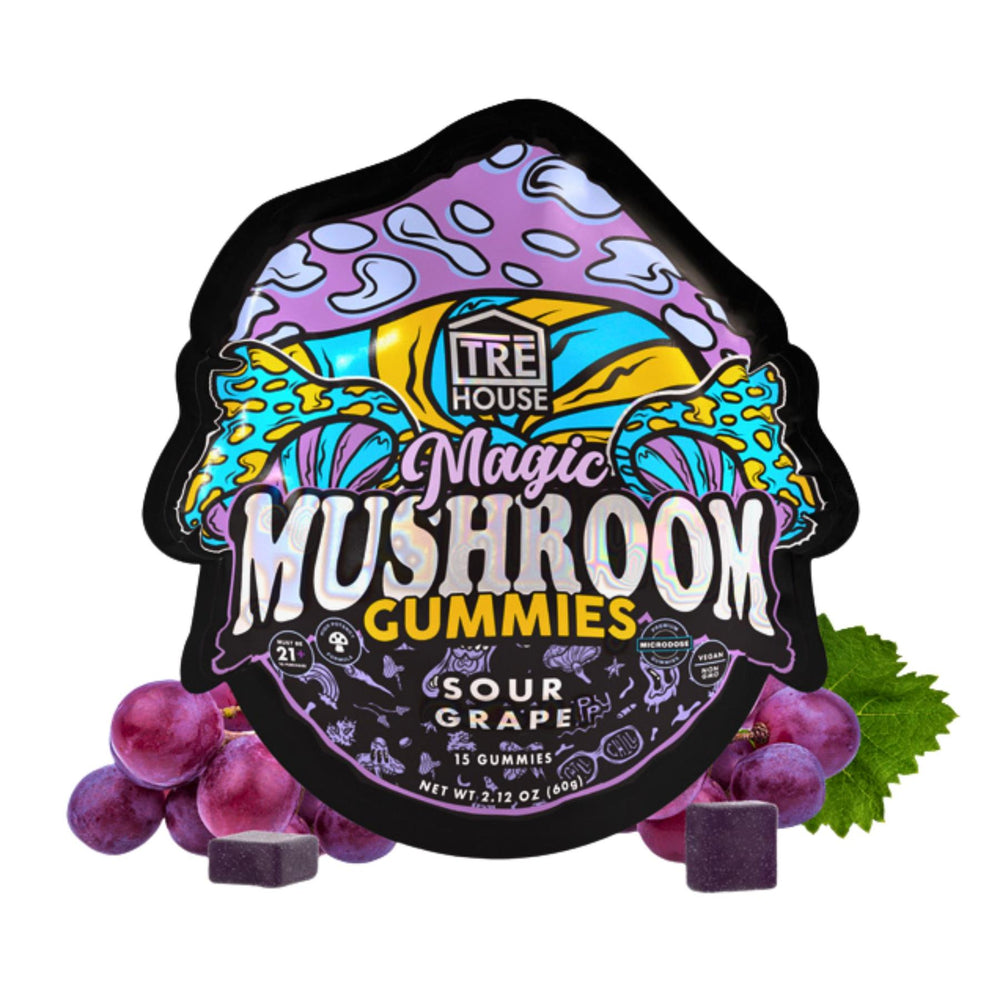 TRE House Sour Grape Magic Mushroom Gummies 15ct - Up N Smoke