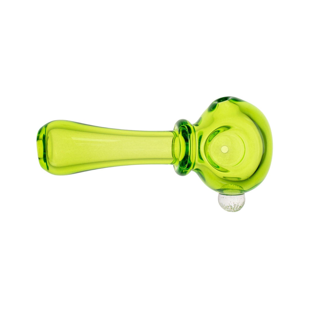 "A compact 3.5'' light green hand pipe made in Austin, TX by Tagle Glass," - Up N Smoke.