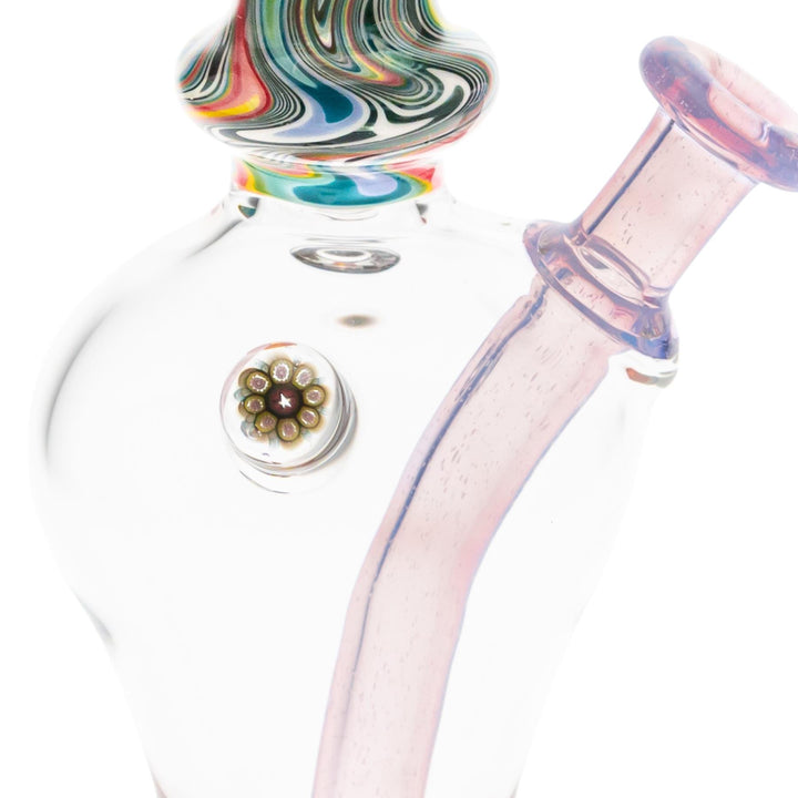 Terry Sharp Reticella Rig on a white background right flower close-up angle - Up N Smoke