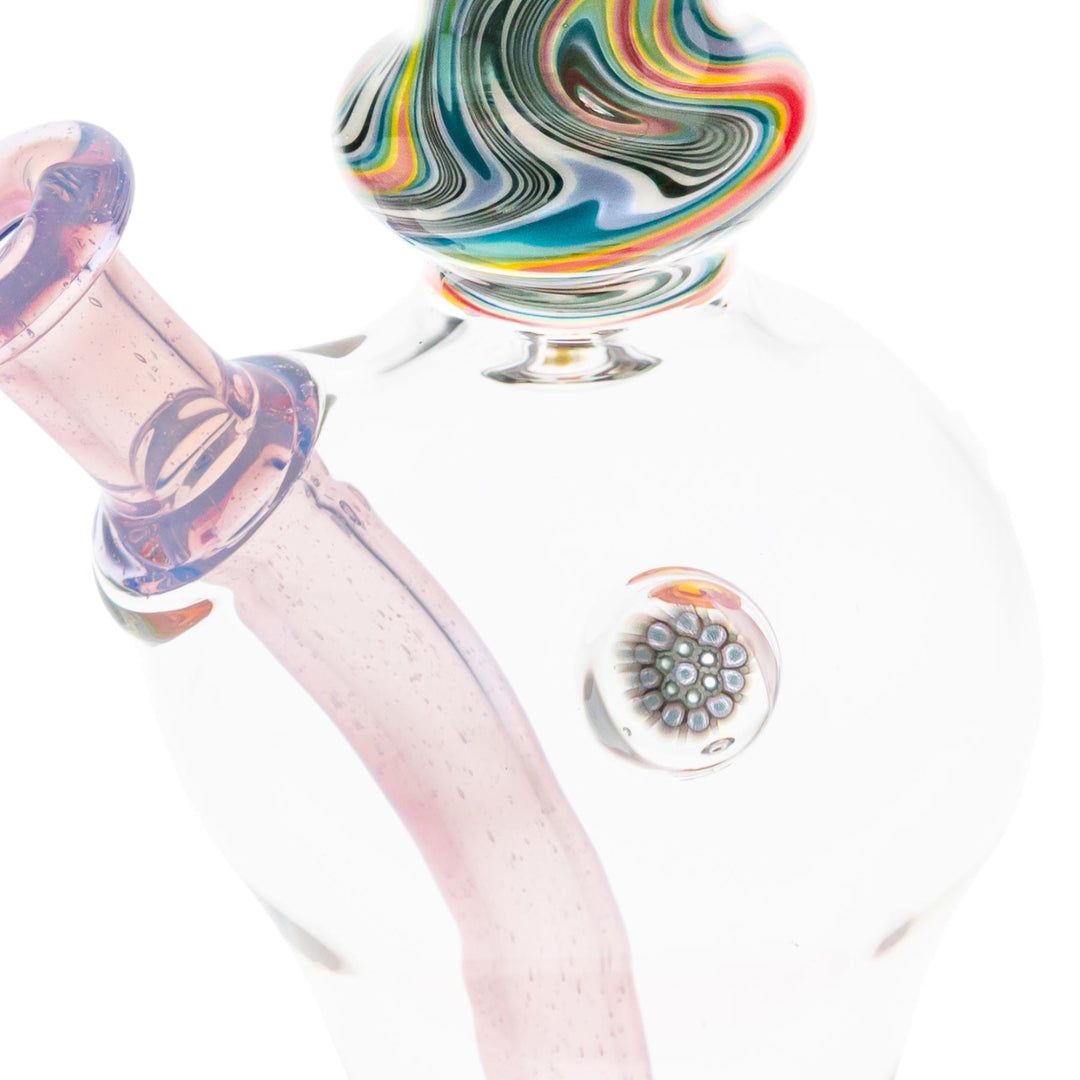 Terry Sharp Reticella Rig on a white background left flower close-up angle - Up N Smoke