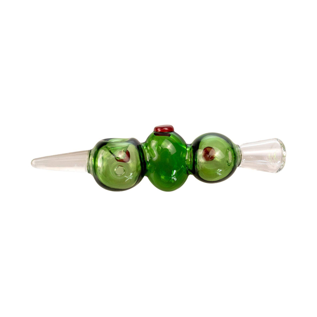 "Elegant Dirty Olive Pipe by Go Easy, crafted from high-quality borosilicate glass." - Up N Smoke.