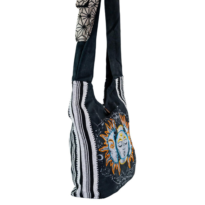 ThreadHeads Sun & Moon Sling Bag on a white background side facing - Up N Smoke