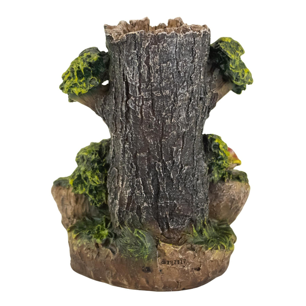 Tree Backflow Magic Incense Burner back facing on a white background - Up N Smoke