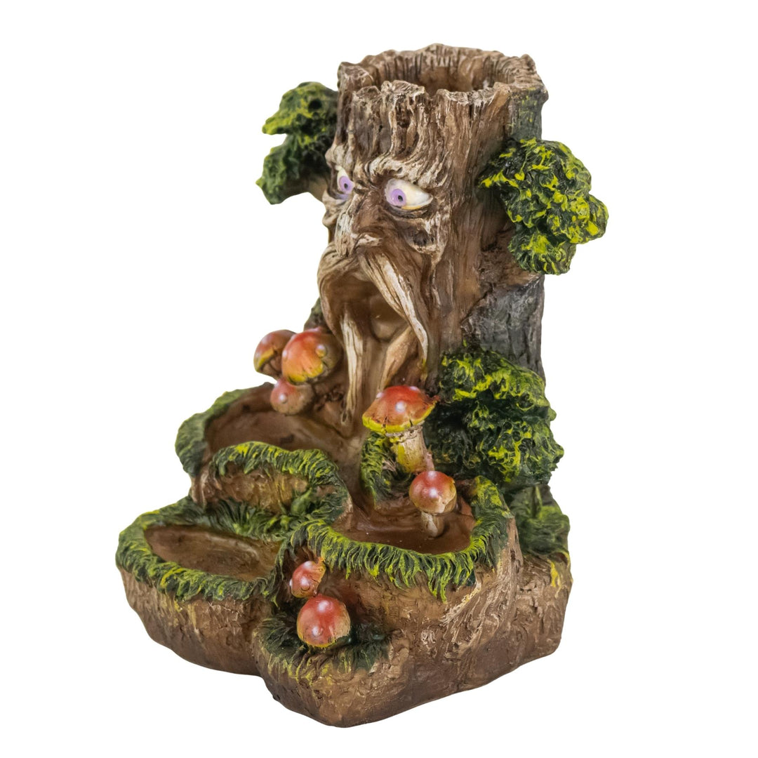 Tree Backflow Magic Incense Burner angled facing on a white background - Up N Smoke