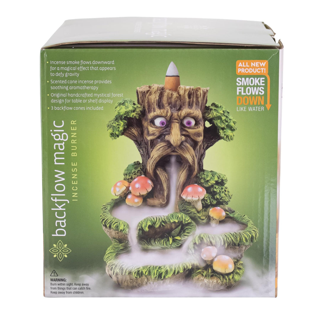 Tree Backflow Magic Incense Burner Packaging side facing on a white background - Up N Smoke