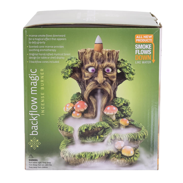 Tree Backflow Magic Incense Burner Packaging side facing on a white background - Up N Smoke