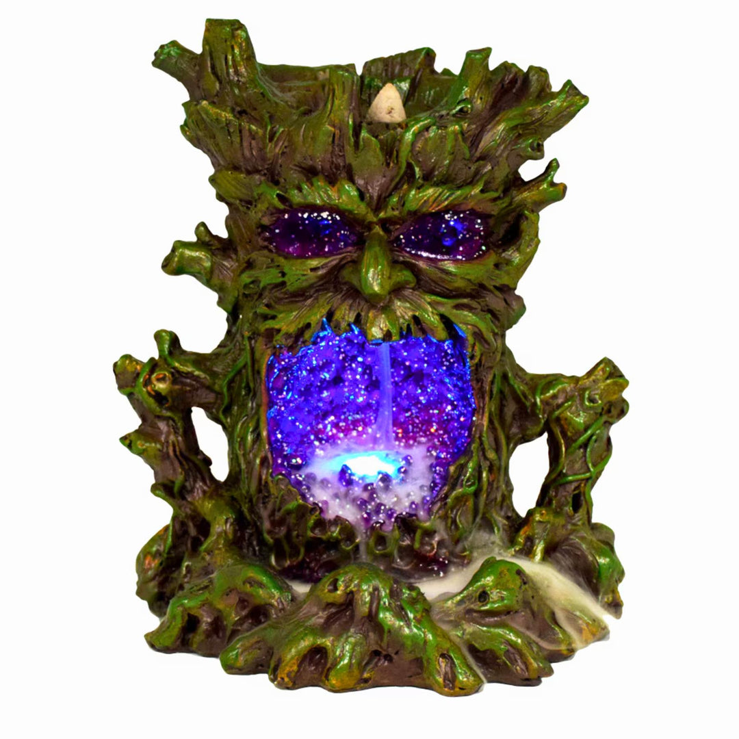 Tree Man Geode Cave LED Backflow Incense Burner - Up N Smoke