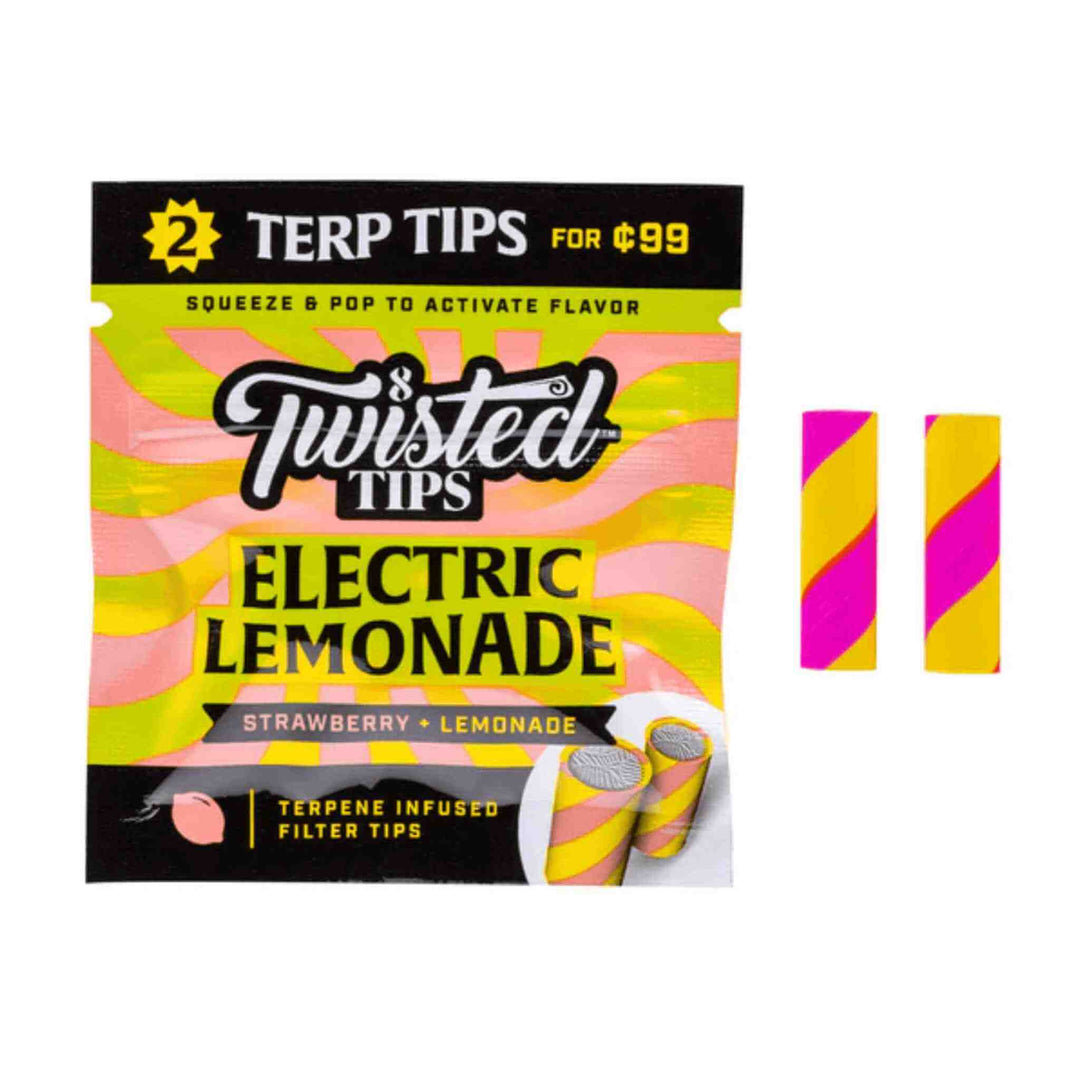 Twisted Tips Terpene Infused Filter Tips Electric Lemonade Flavor - Up N Smoke