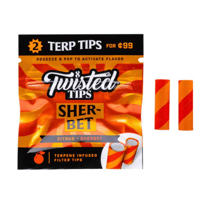 Twisted Tips Terpene Infused Filter Tips Sher-Bet Flavor - Up N Smoke