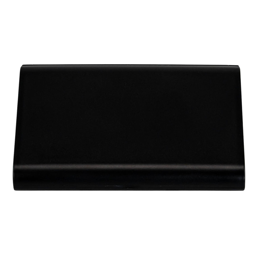 "Black rectangular digital pocket scale on a white background," - Up N Smoke.