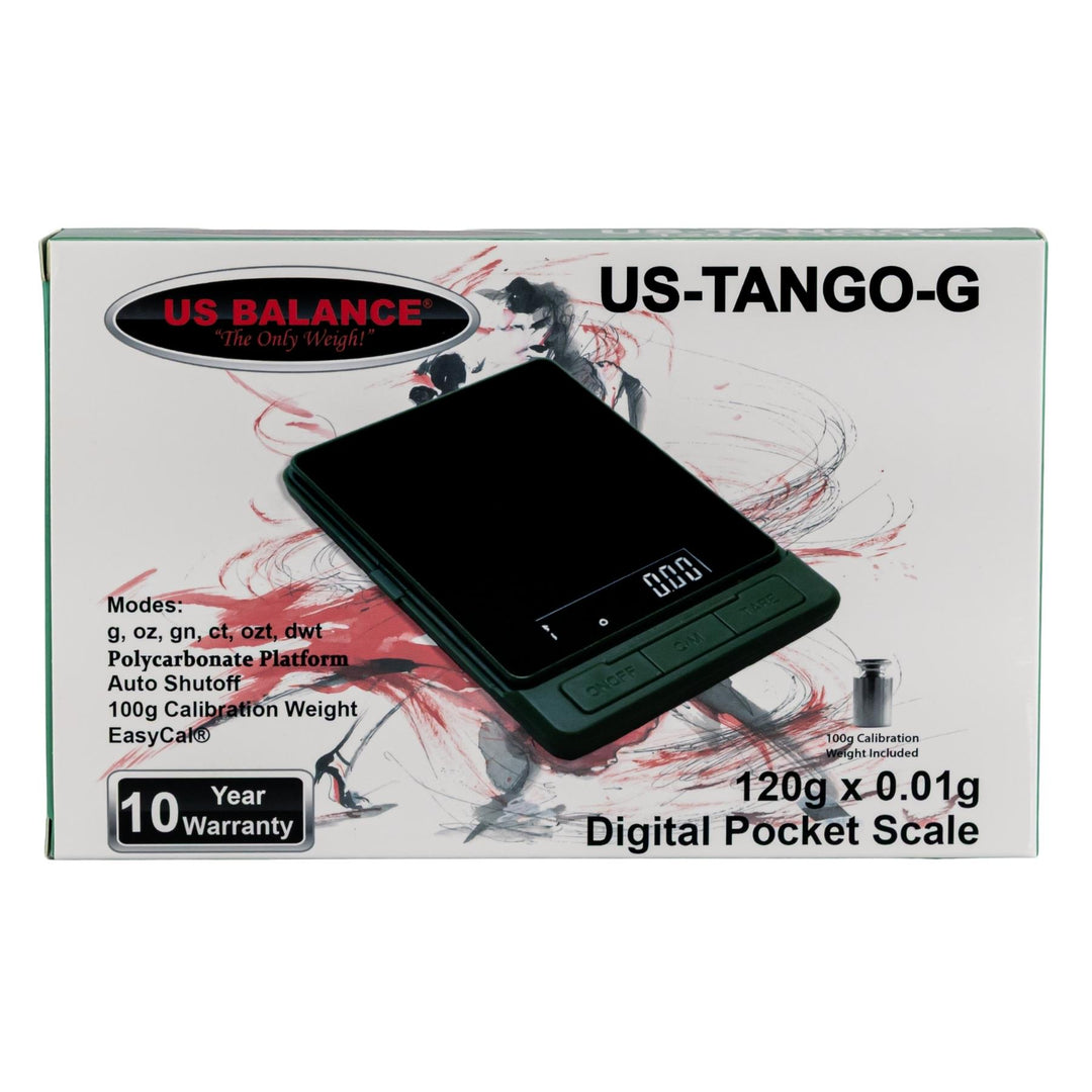 "US Balance digital pocket scale packaging on a white background," - Up N Smoke.
