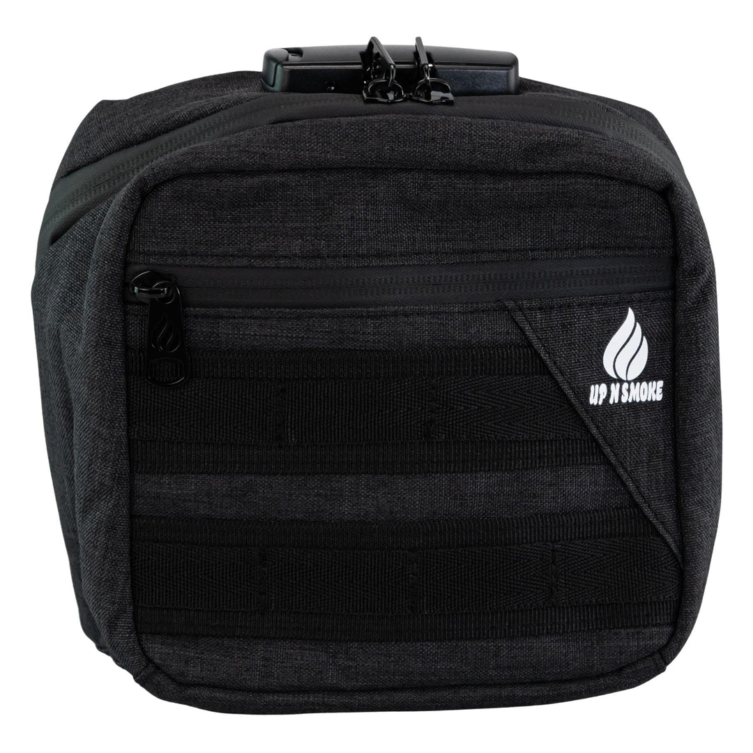 Up N Smoke Smell-Proof Locking Crossbody Bag black studio photo on a white background - Up N Smoke